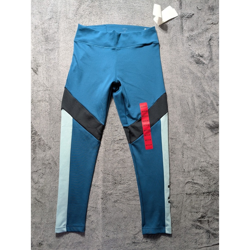 adidas Teal & Light Blue Women's Track Joggers with Black Panels